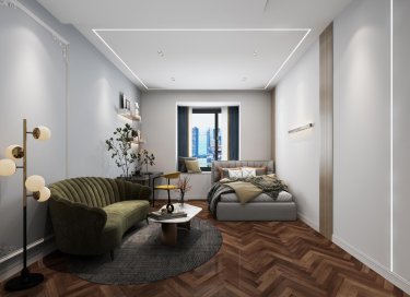 282平5室雅致新中卧室