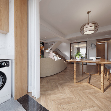 220平跃层/复式现代简约阳台