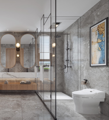 260平别墅现代简约卫生间