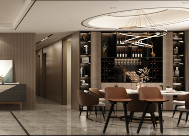 290平4室现代简约餐厅