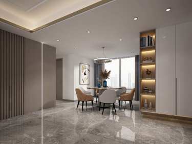 125平3室现代简约餐厅