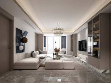 125平3室现代简约客厅