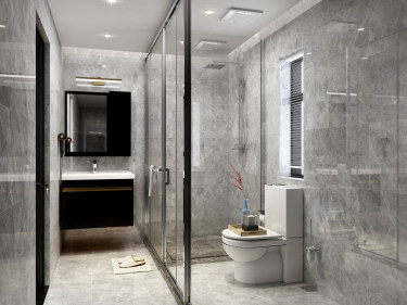 250平别墅现代简约卫生间