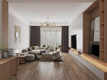 136平3室现代简约客厅