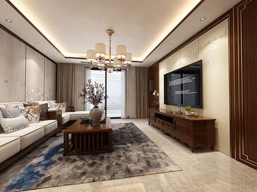 120平新飞花园新中式风格