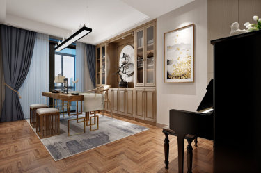 149平4室雅致新中书房