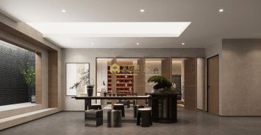 238平别墅现代简约书房