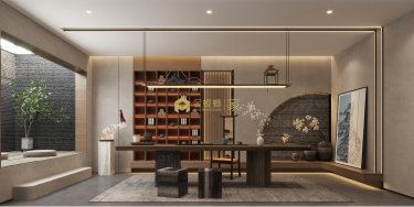 238平别墅现代简约书房