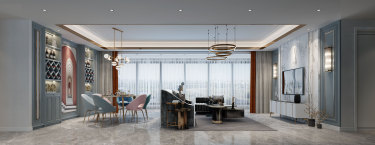 216平5室现代简约客厅