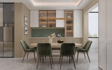 136平3室原木风餐厅