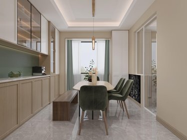 136平3室原木风餐厅