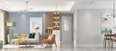 92平2室原木风客厅