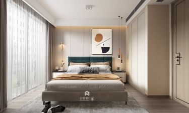 155平4室雅致新中卧室