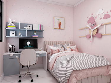 90平2室现代简约卧室