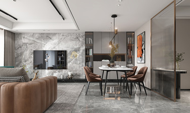 135平3室现代简约客厅