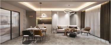 108平3室现代简约餐厅