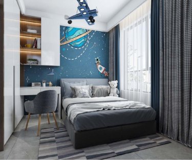 143平3室现代简约卧室