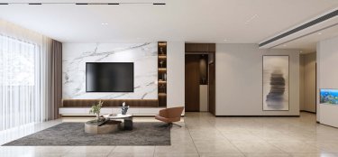 143平3室现代简约客厅