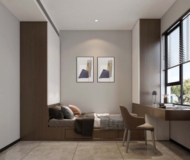 143平3室现代简约书房