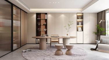 144平2室现代简约书房