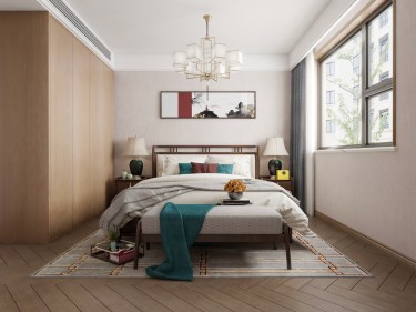 188平4室雅致新中卧室