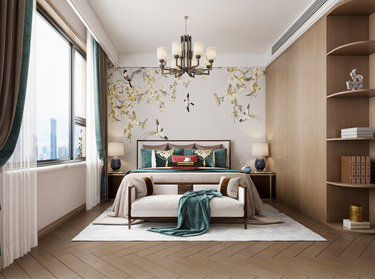 188平4室雅致新中卧室