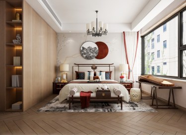 188平4室雅致新中卧室