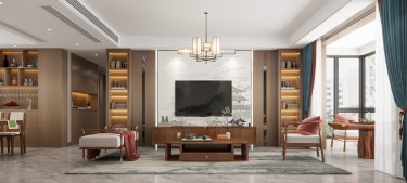 188平4室雅致新中客厅