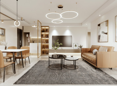 96平2室现代简约餐厅