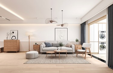 108平3室禅意日式客厅