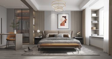 135平跃层/复式现代简约卧室