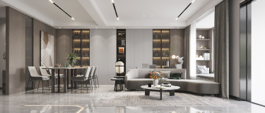 135平跃层/复式现代简约客厅