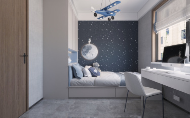 180平跃层/复式现代简约儿童房