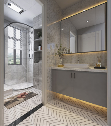 110平4室现代简约卫生间