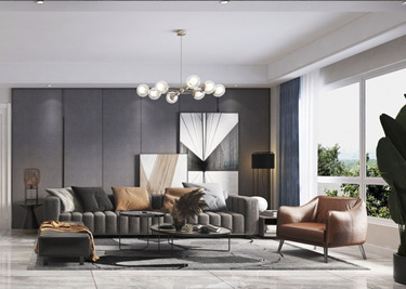 110平4室现代简约客厅