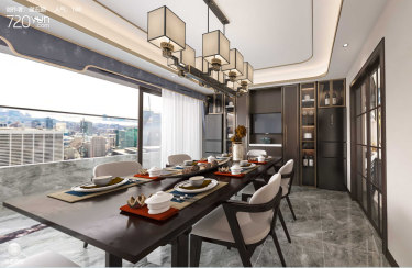 145平跃层/复式雅致新中餐厅