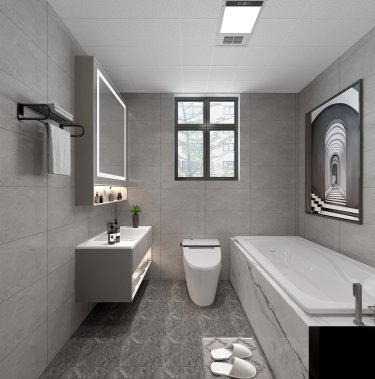 240平5室雅致新中卫生间