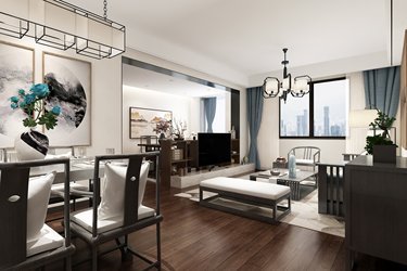 150平3室雅致新中餐厅