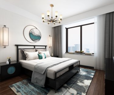 150平3室雅致新中卧室