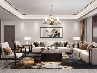 240平陕建翠园锦绣新中式风格