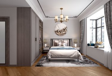 240平5室雅致新中卧室