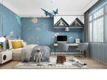 121平现代简约儿童房