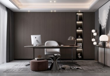 182平现代简约书房