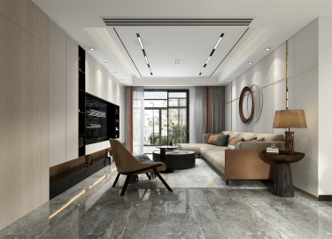 150平3室现代简约客厅