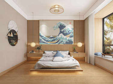 340平禅意日式卧室