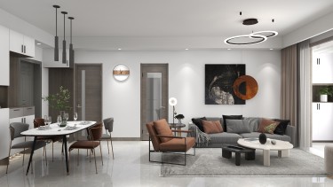 88平现代简约餐厅