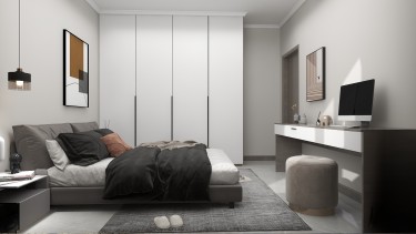 88平现代简约卧室