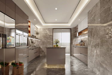 380平现代简约厨房