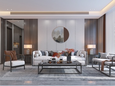 184平滨湖一号新中式风格-演绎简约新中式