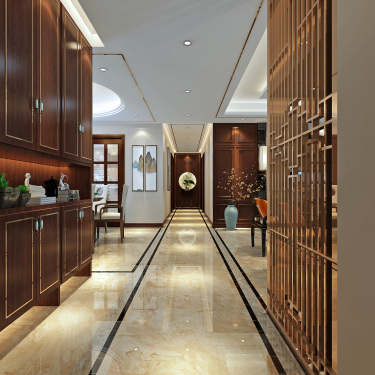 140平雅致新中玄关